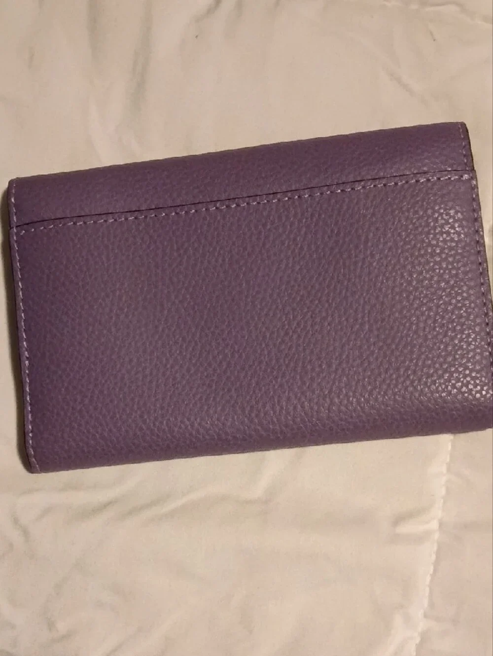 Coach Purple Pebbled Leather Wallet